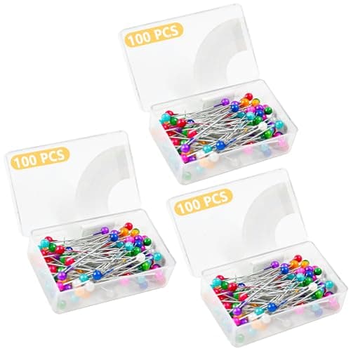 DTDNZKN 300 st synålar med glaskulhuvuden 300PCS