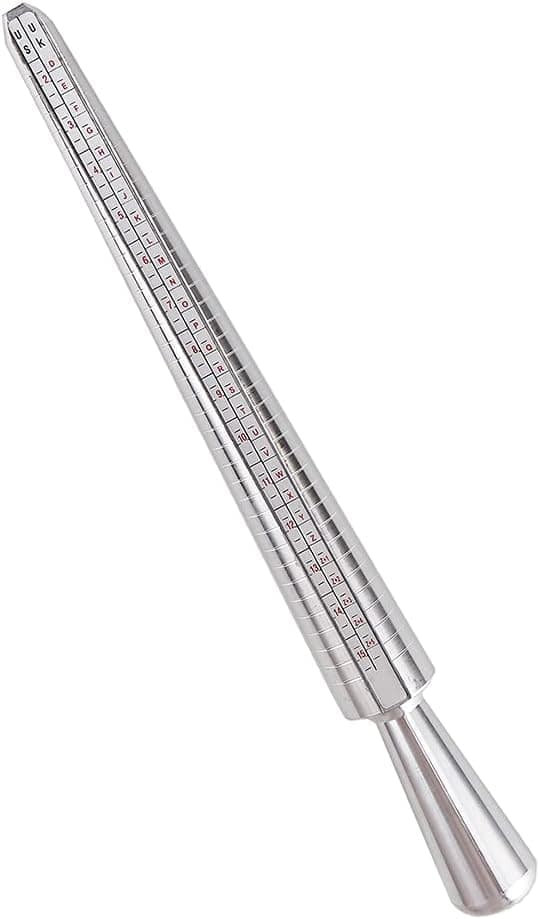 Ringmåler, ringdor av aluminium og fingermåler (metallmåler)