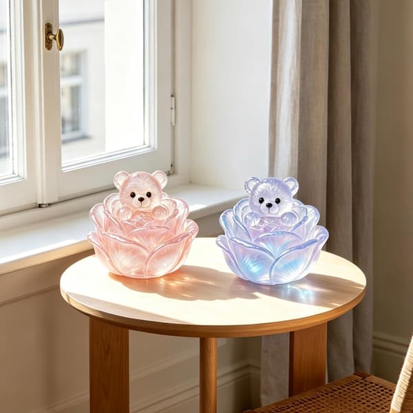 3D Rosebjørn Silikoneform til Resin, Sød Dyre Epoxy Støbeform Bear
