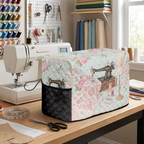 Vattert symaskindeksel Symaskintrykk 5 Sewing Machine Print 5