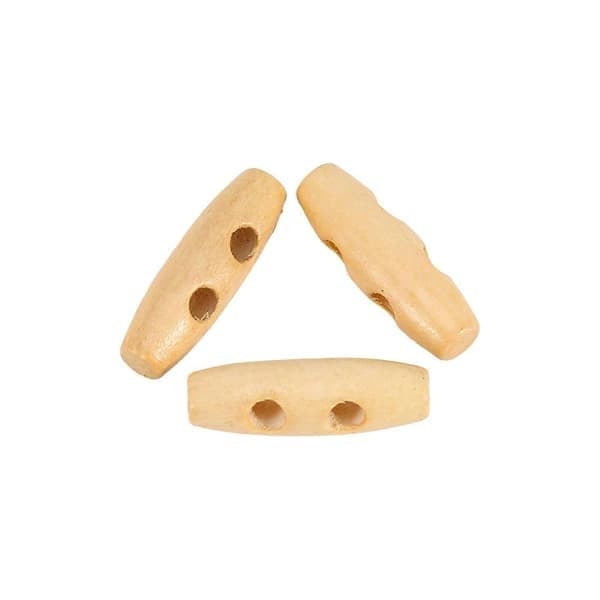 50 st/parti Knapp Trä 2 Hål Kappa Duffle Toggle Trä Horn Sy Stickknappar 30mm