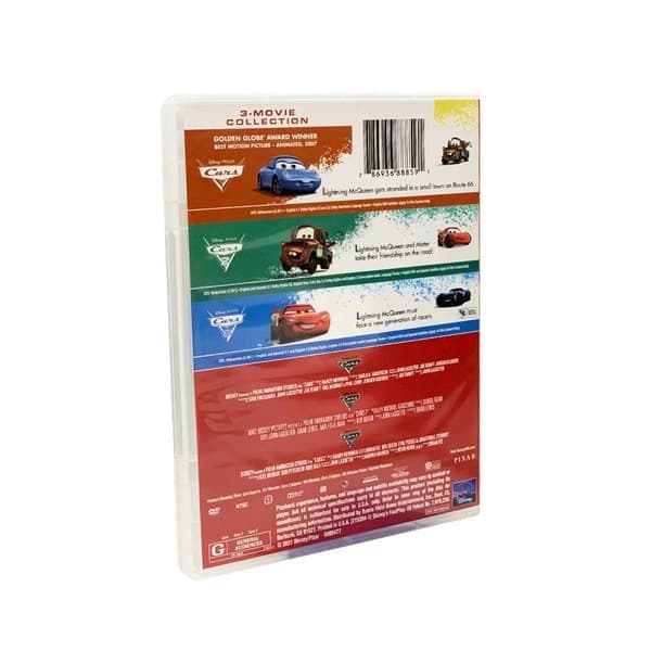 Biler 1-3 Samlerutgave 3DVD med engelsk lyd og undertekster