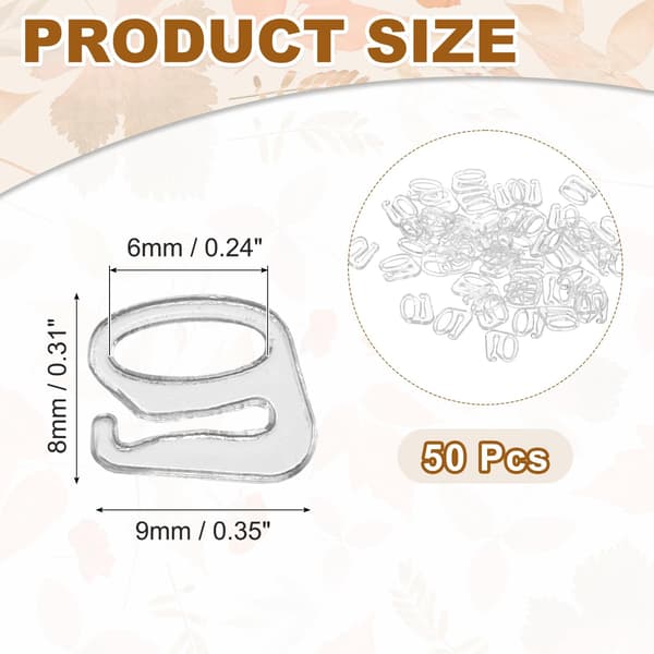 MECCANIXITY BH-kroker for stropper, 9-formede BH-kroker erstatning 20mm / 50 Clear