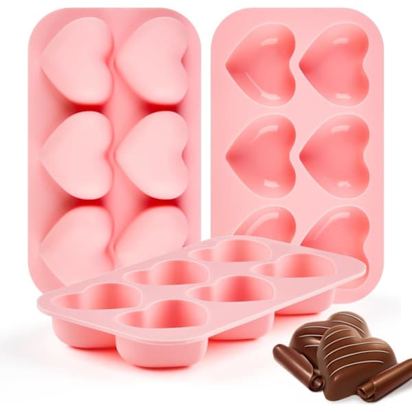Kakeform Hjerte Bakeform Silikon Liten Hjerteform Muffins Bakebrett Isbitform Såpe Bakeform 1
