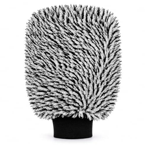 SVOPFW Mikrofiber Biltvättshandske, Biltvättshandske, Svart & Vit Black & White