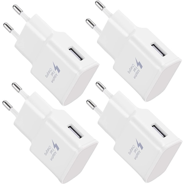 4-pack USB-strömadapter 5V-2A Universal snabbladdare