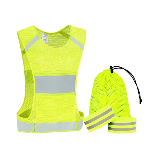 Refleksvest med 2 striper