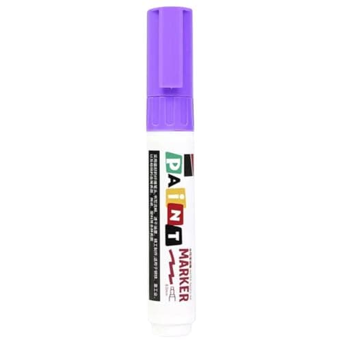 12 farver fladspids malingsmarkør, vandtæt hurtigtørrende touch-up markør Purple