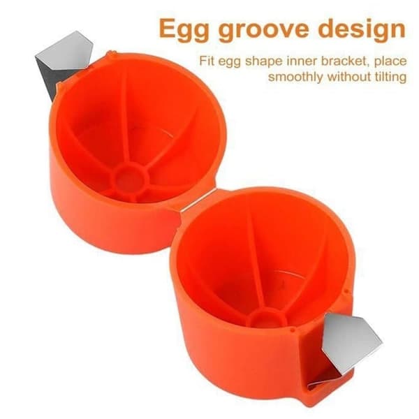 3-pakning eggeskallåpner, håndholdt eggknekker multifunksjonell eggkutter eggknuser og separator for matlaging camping kjøkkenutstyr