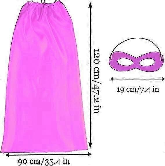 Superheltekapper og masker til voksne, Halloween-kostumer voksen kappe superheltefestkapper, lyserød pink