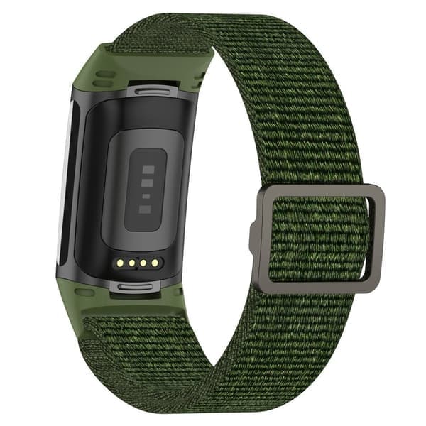 Fitbit Charge 6 / 5 Armband Justerbar Nylon Grön 20