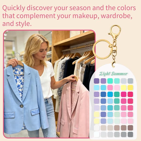 Fargeanalyse Nøkkelring 2 stk, Lys Sommer Lightsummer-2pcs