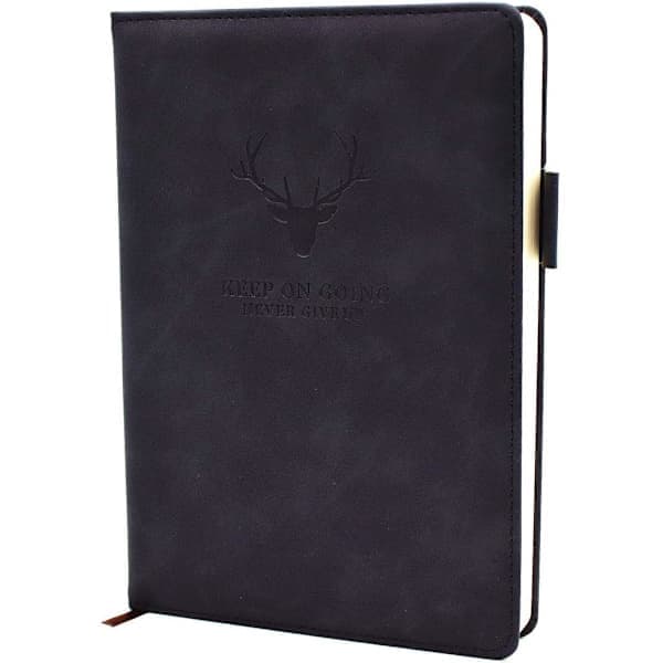 A5 Notesbog - Hardcover Executive Notesbog med Premium Tykt Papir, Kollegieforet 8.3\" X 5.8\" 360 Sider (Sort)