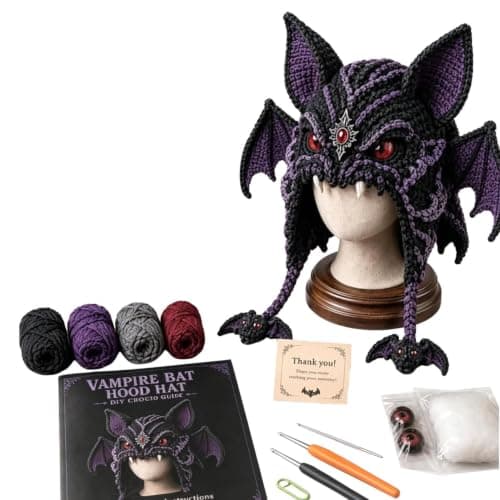 Halloween Monster Hettehatt DIY Heklesett for Nybegynnere, #E #E