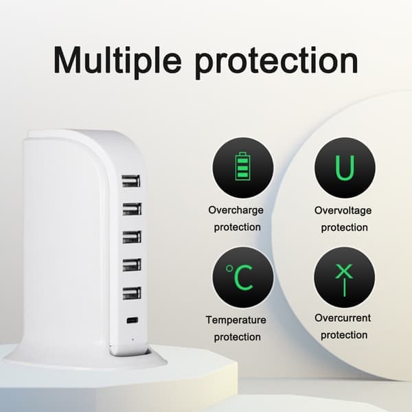 Sejlbåd Multifunktionel USB-oplader Multifunktionel Skrivebordsladestation 30W