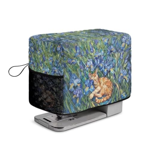 Quiltat symaskinsskydd Iris kattmönster Iris Cat Print