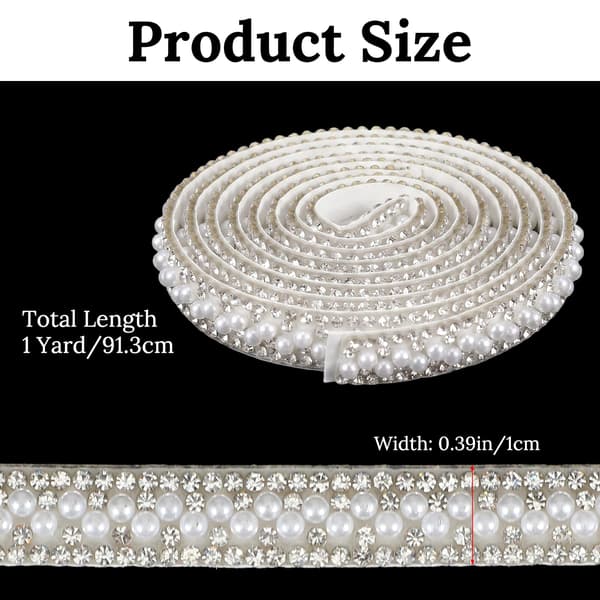 Perle-rhinestone-tape, selvklebende strimler for DIY