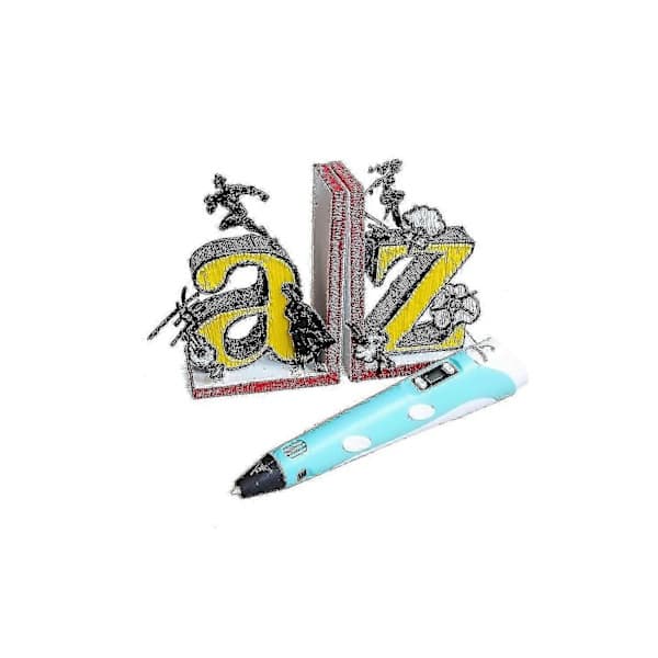 Scrib3d P1 3D-printpenn med skjerm - Inkluderer 3D-penn, 3 startfarger PLA-filament, Stencil_way Dxldv