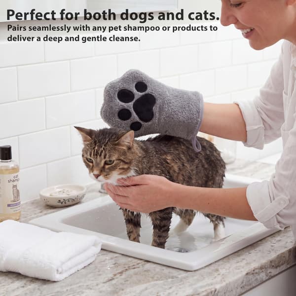 Mikrofiber kæledyrshåndklædehandske til hunde og katte - Superabsorberende tørrehandsker til hunde