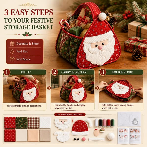 Juletema Quiltet Bæreveske, DIY Stoff Sykit, Tre Tree