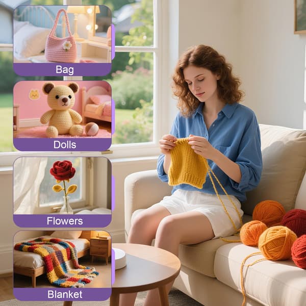Hobekoee utbytbara rundstickor set Purple