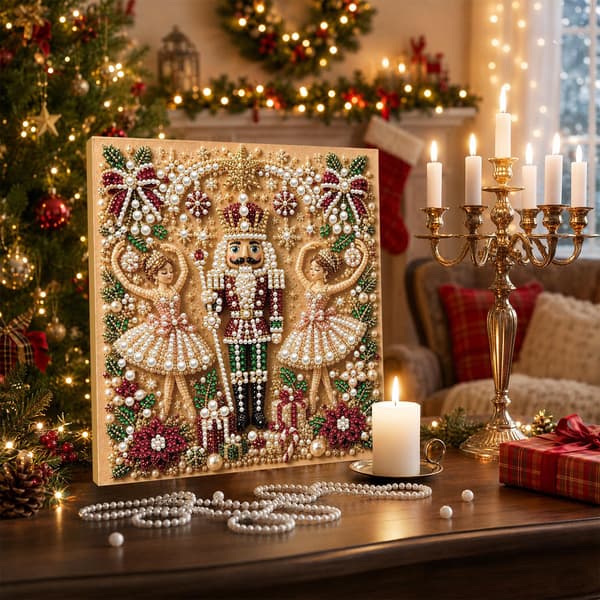C'eitura Perlemalingssett 7.87 * 7.87in Nøtteknekkerballett Julekunst Nutcracker Ballet