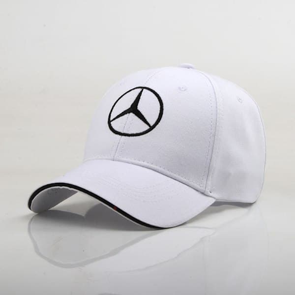 Benz original baseballkeps, unisex, vit