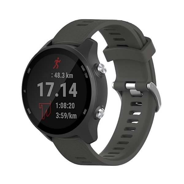Kellon ranneke Garmin Forerunner 245 silikoni harmaa Garmin Forerunner 245 20 mm harmaa 20 mm Grey