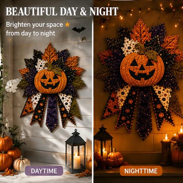 Gør-det-selv Quiltet Halloween Græskar Dørhænger Sæt Håndlavet Patchwork Ghost