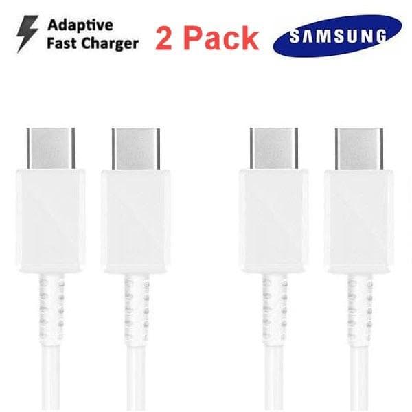 2-pak 1m til Samsung S22/S21/S20 USB-C til USB-C kabel EP-DG975 Sort