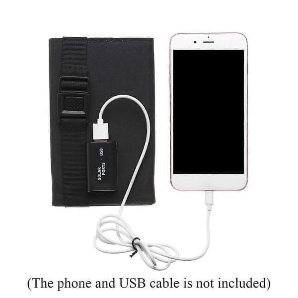 Sammenfoldeligt solpanel solcelle med USB-udgang soloplader til camping mobiltelefon tablet-enheder