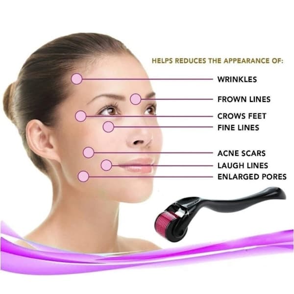 Derma roller til hudpleje og kropsbehandling Sort