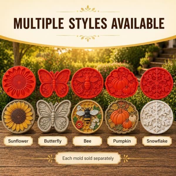 Solsikke trædestensform | Genanvendelige gips-cementforme til beton Squirrel