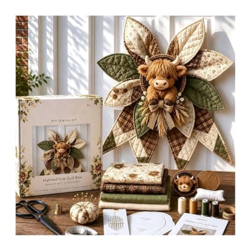Stort Patchwork Sløjfe Sykit DIY Quilt Håndværkssæt med Stofmønster (#E) #E