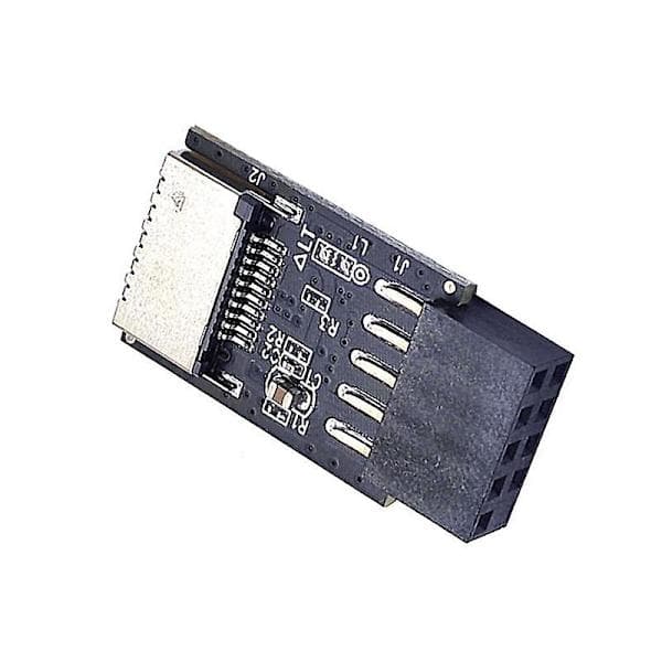 USB 2.0 9-Pin til Type-C A-Key Frontkoblingskonverter - USB 3.2 Type-E Grensesnitt Header Adapter