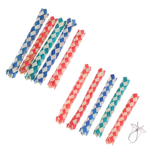 5 st 15 cm fingerfällor bamburör fingerfällor barnleksaker 2 (5 st + klämma) 2(5pcs+clip)