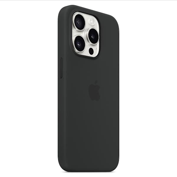 Magnetisk silikonecover til iPhone 15 Pro Max kompatibel med MagSafe - Perfekt sort iPhone 15 Pro Max Black