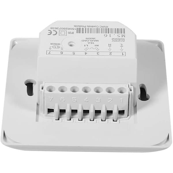 Varmetermostat for gulvvarme, manuell kontroll