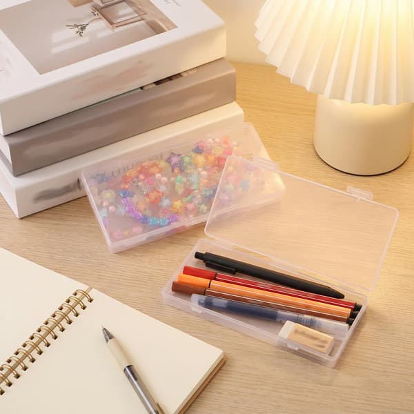 Thinp Mini Plastförvaringslådor, 2-pack 6,5 X 3,43 X 0,6 tum