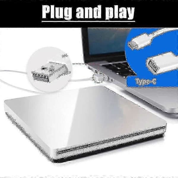 Apple Pro Air Mac PC Laptop Macbook USB Extern CD/DVD-brännare med utmatningsfack