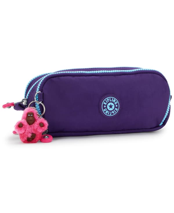 Kipling Gitroy Penalhus i Metallic: Kontorartikler Medium Silver Glow Metallic