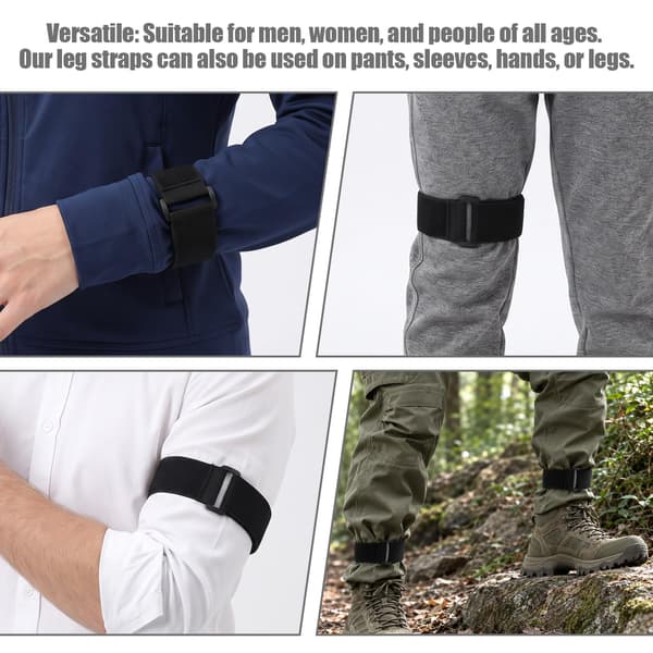2 stk. justerbare buksebenstropper i nylon, elastiske ankelstropper, støvlestrop