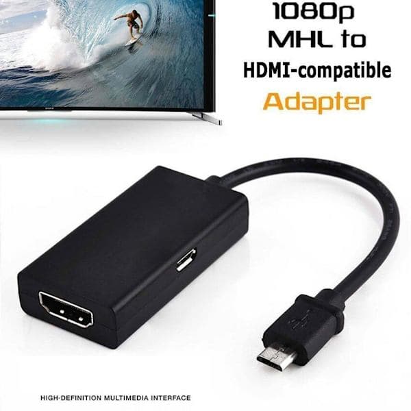 Micro USB 2.0 MHL-HDMI-kaapeli HD 1080P Androidille Samsung HTC Mini Android Mirco -sovittimelle HDMI USB-muunnin