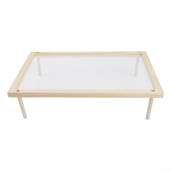 Stabelbar Urte Tørrestativ i Træ Enkeltlag 39×24.5×8.5cm Åndbart Ventileret Stoflag Tilpasbare Lag Tør Urter Blomster Pasta Single Layer