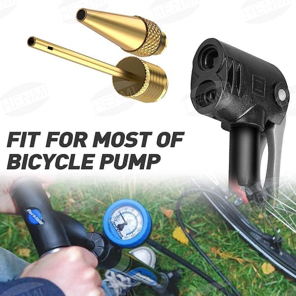 12x Cykeldäck Boll Luftpump SV AV DV Ventil Koppar Plast Adapter Set