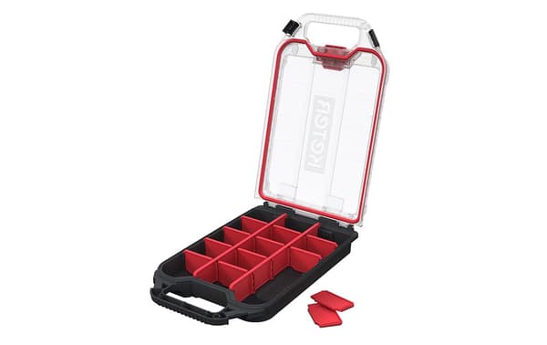 Keter Stack N' Roll 2-pakning Halv Organizer Oppbevaringsboks Half Organizer Black/Red