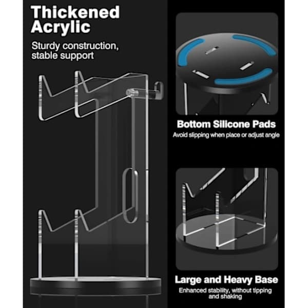 Opbevaringsstativ, 2-i-1 Spilcontroller og Headsetholder til PS4, PS5, Xbox