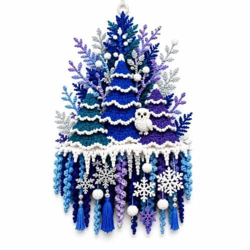 DIY Sesongbasert 3D Heklet Dørhenger Kit Samling, Veggdekor (B1PC) B1PC