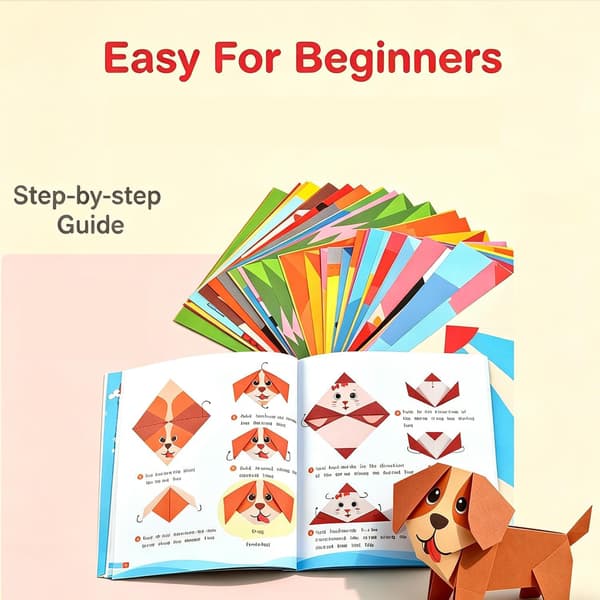 54 papper med 27 djurmönster origami för unisex, med guidebok