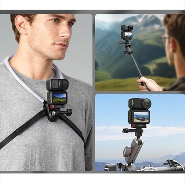 Magnetisk Quick Release Base til DJI Osmo Action 6 Osmo Nano Mount Adapter Dobbelt Klo Nylon Aluminium